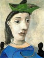 Femme au chapeau vert 2 1939 Cubisme